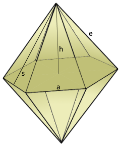 Sechseckige Doppelpyramide