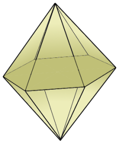 Sechseckige Doppelpyramide
