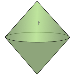 Bicone calculator and formula