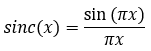 unnormalized sinc function